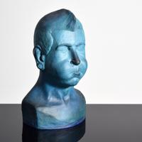 Ross Richmond Glass SELF PORTRAIT Bust , Sculpture - Sold for $2,048 on 05-20-2023 (Lot 525).jpg